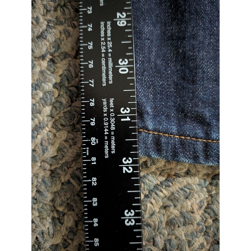 J.Crew 770 Straight Flannel Lined Japanese Kaihara Denim Jeans 31x32 Dark Wash - Picture 8 of 8